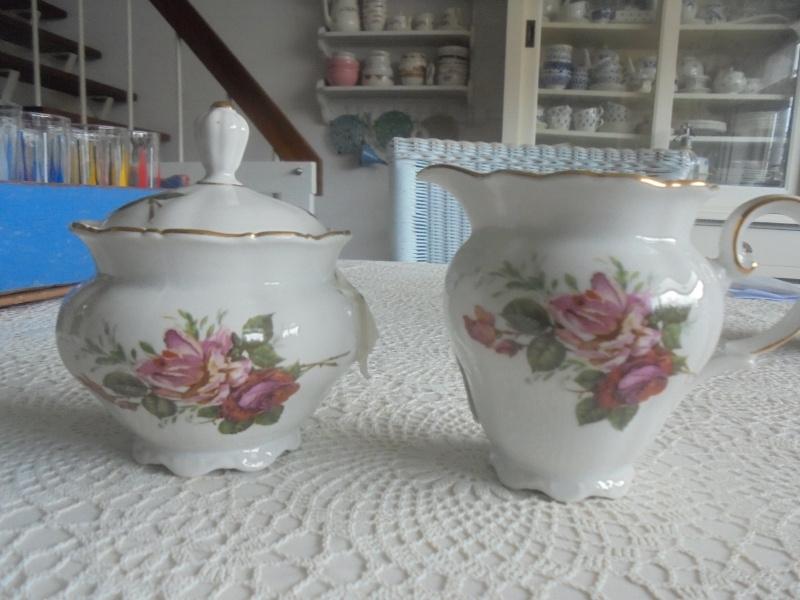 Brocante roosjes roomstel Bavaria porselein, Ophalen of Verzenden