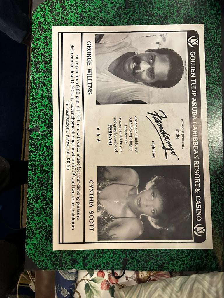 Vintage Jazz & Latin Muziek Festival Poster Aruba 1988, Verzamelen, Verzenden, A1 t/m A3, Muziek, Rechthoekig Staand