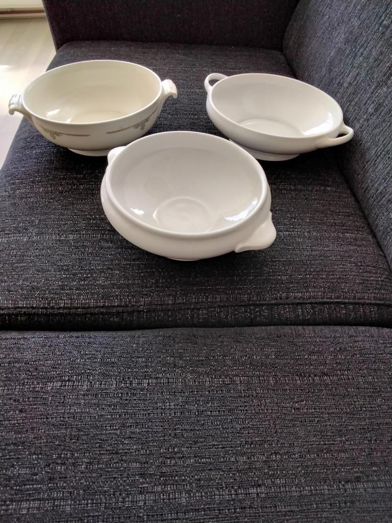 Antiek servies 3 schalen, Ophalen of Verzenden