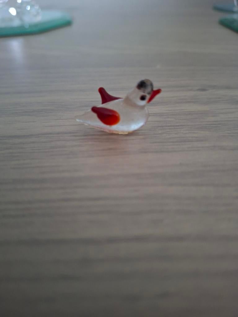 2 Mini glazen hand geblazen vogeltjes, Ophalen of Verzenden