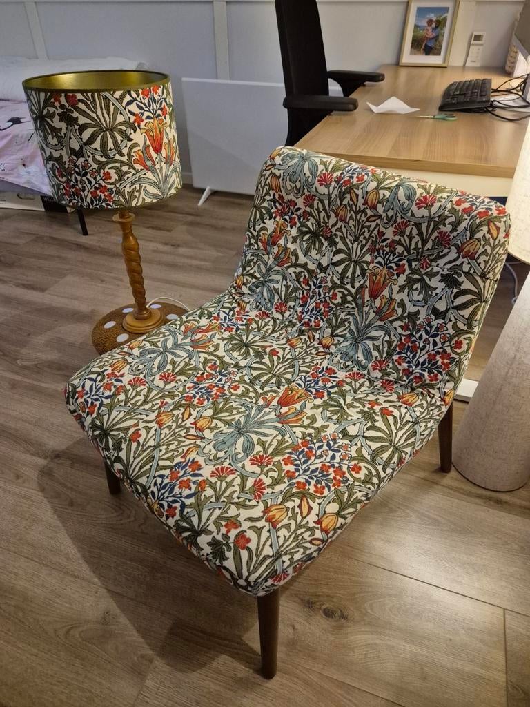 Unieke set stoel & lamp De Blauwe Brocante, Ophalen