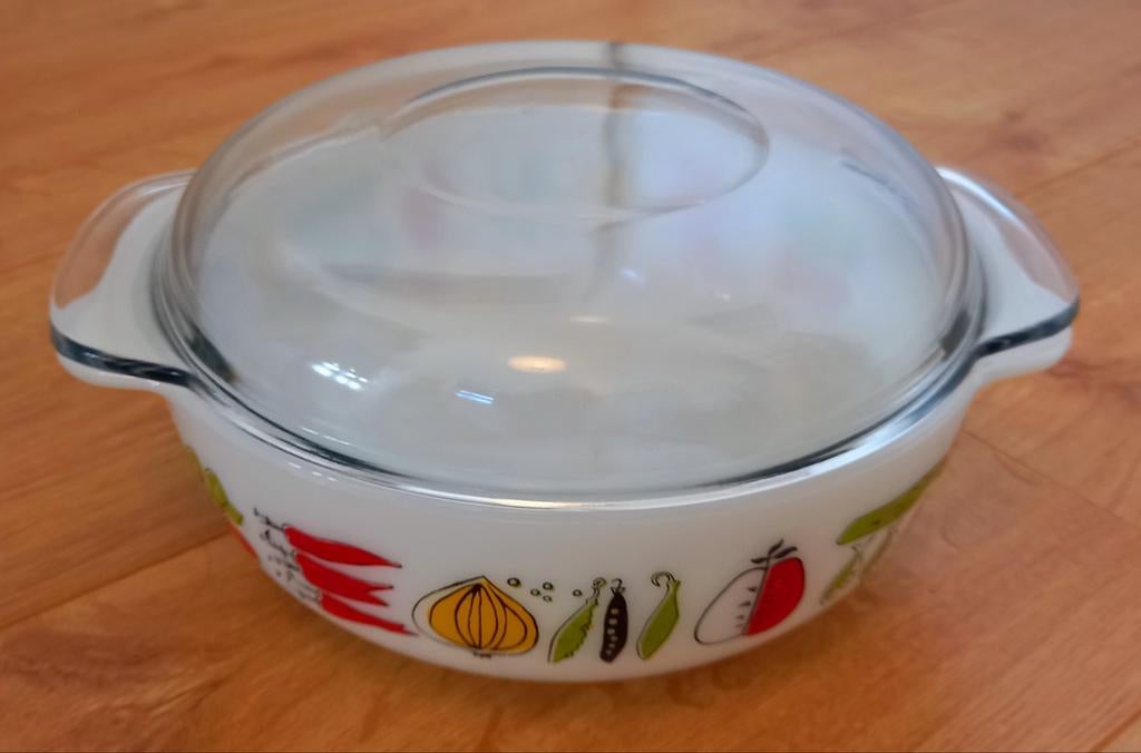 Opaline/melkglazen salade schaal Pyrec/JAJ England jaren 70, Ophalen of Verzenden