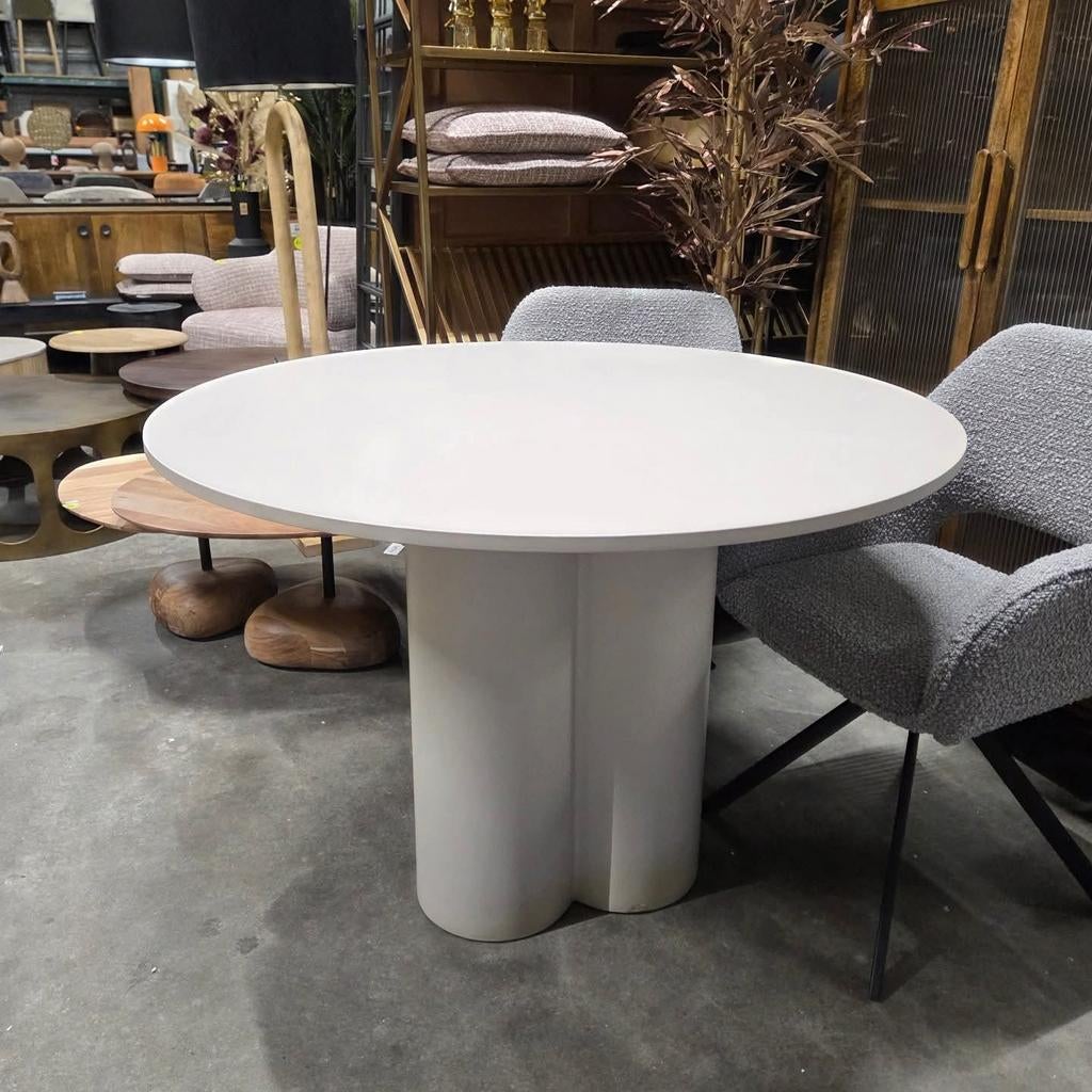 Ronde Eettafel Anh MDF, 110cm Beige van Nohr, Antiek en Kunst, Ophalen