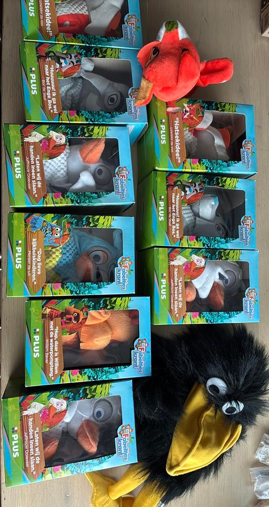 fabeltjeskrant handpoppen en 1 vogel raaf ? Vintage, Plus, Ophalen of Verzenden
