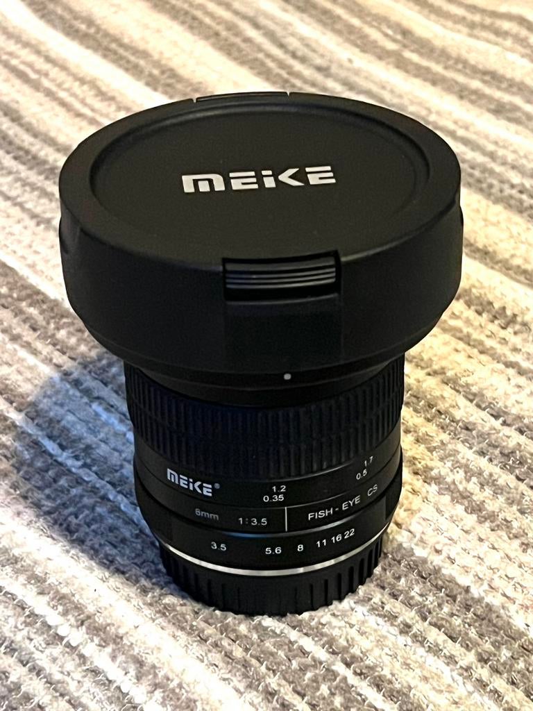Meike fisheye lens (analoog), Ophalen of Verzenden, Zo goed als nieuw, Groothoek Fisheye-lens
