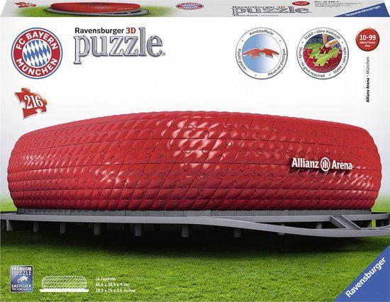 Ravensburger: 3D Allianz Arena 216 stukjes, Ophalen of Verzenden, Minder dan 500 stukjes, Nieuw, Rubik's of 3D-puzzel
