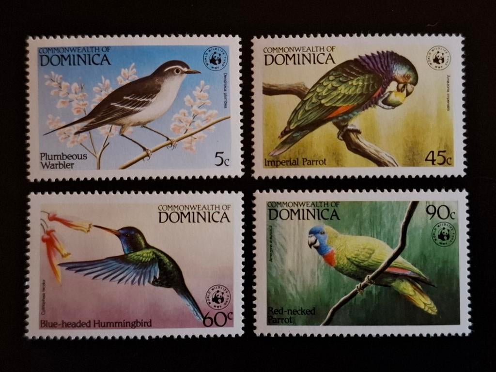 Dominica 1984 WWF Vogels, Ophalen of Verzenden, Postfris, Midden-Amerika