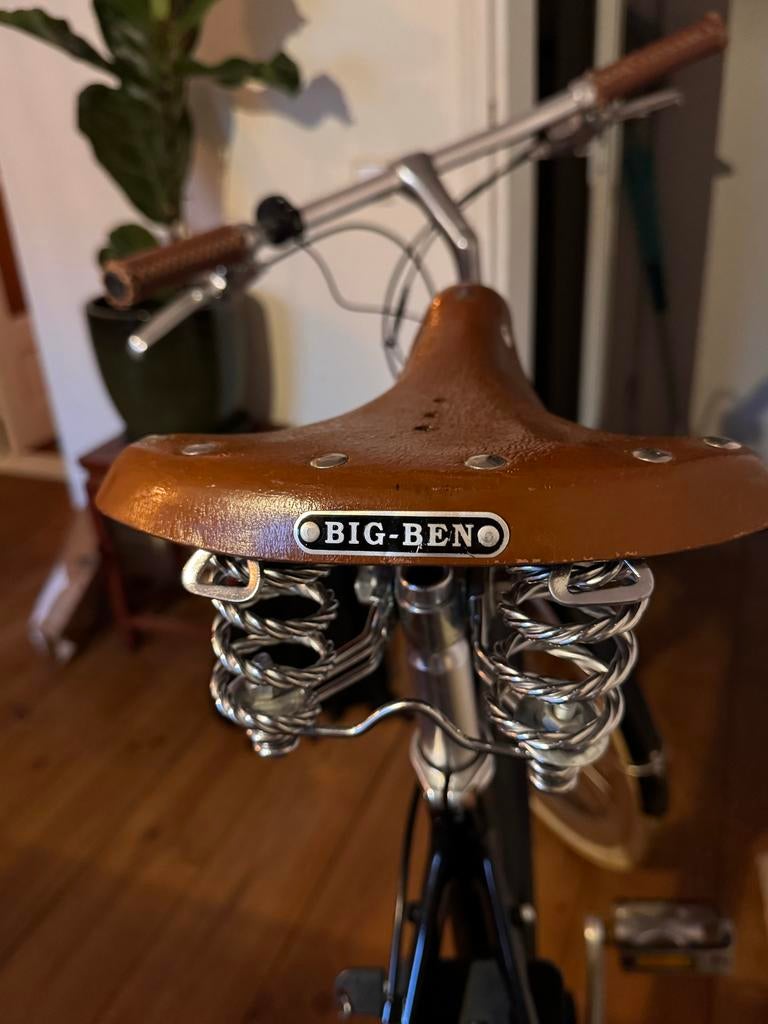 Vintage Brooks Big Ben leren fietszadel, Ophalen of Verzenden, Jaren '60 of nieuwer