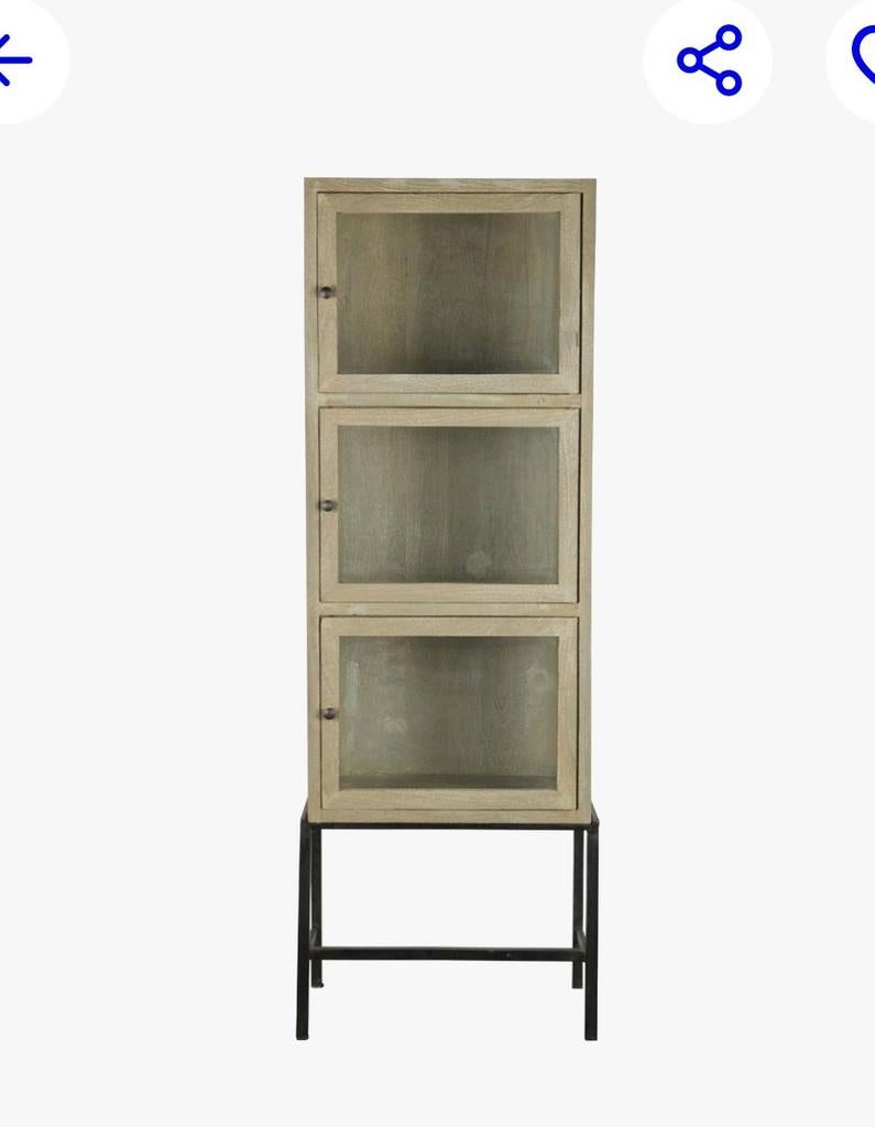 BePureHome vitrinekast, Huis en Inrichting, Kasten | Vitrinekasten, Zo goed als nieuw, 150 tot 200 cm, 50 tot 100 cm, 25 tot 50 cm