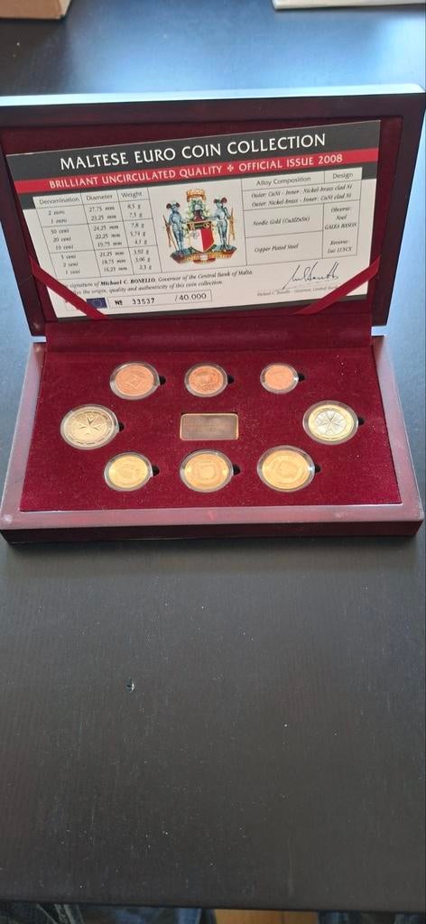 Setje euro munten Malta 2008, Postzegels en Munten, Munten | Europa | Euromunten, Ophalen of Verzenden, Malta, 2 euro