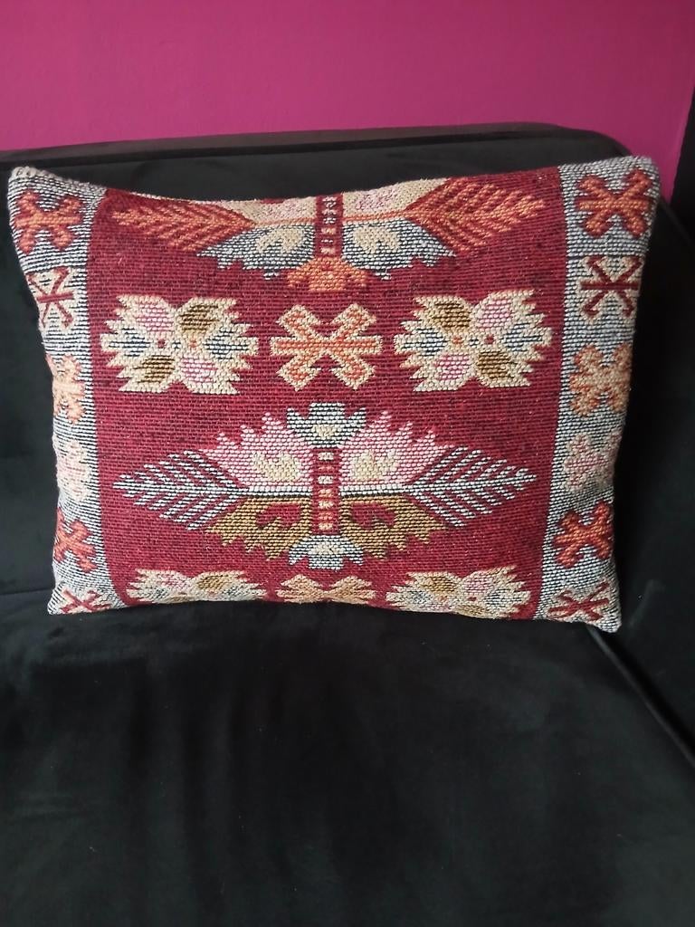 Kelim kussen ,40x50cm, warme kleuren, dikke kwaliteit wol, Ophalen of Verzenden, Nieuw, Rood, Rechthoekig