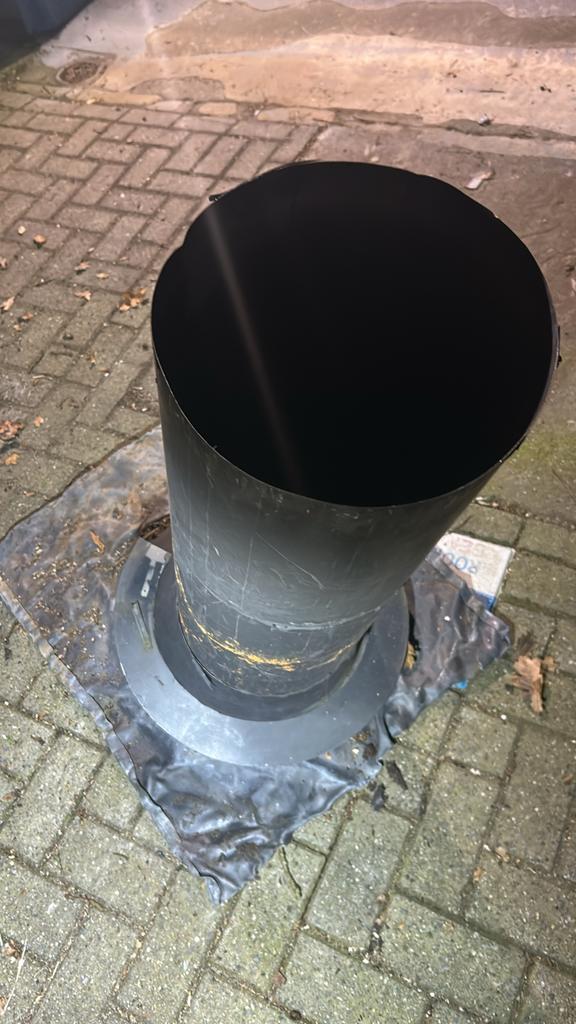 Dakdoorvoer Lood 30cm Dubbelwandige Pijp, Ophalen, Gebruikt, Zwart, Overige typen