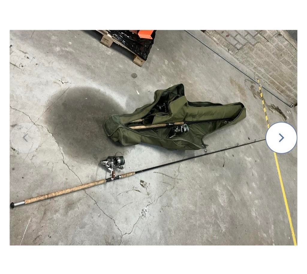 CJW Hengels met molens - weinig gebruikt karper - hengels, Ophalen of Verzenden, Zo goed als nieuw, Complete set