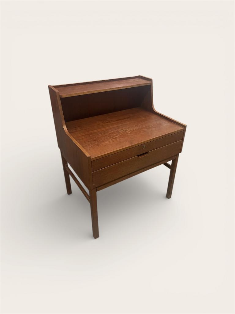 Vintage Sängbord teak nachtkastje, Huis en Inrichting, Slaapkamer | Nachtkastjes, Ophalen, Zo goed als nieuw, Minder dan 45 cm