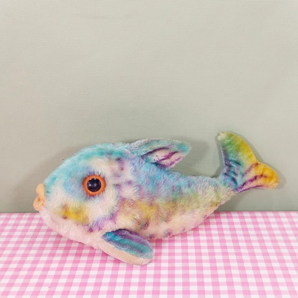 Vintage Steiff knuffel dier Flossy vis karper dieren oud, Steiff, Overige typen, Onbekend, Ophalen of Verzenden