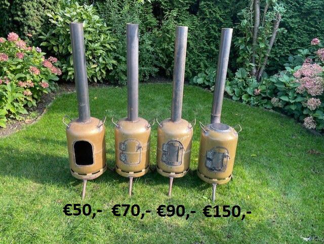 Terrasverwarmer gasfleskachel tuinhaard terrashaard kachel, Ophalen, Nieuw