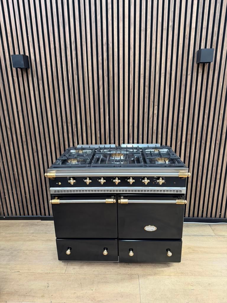 Prachtige Zwarte Lacanche Fornuis 100 cm (Gratis bezorgen), Witgoed en Apparatuur, Fornuizen, 5258sh, Ophalen of Verzenden, Zo goed als nieuw