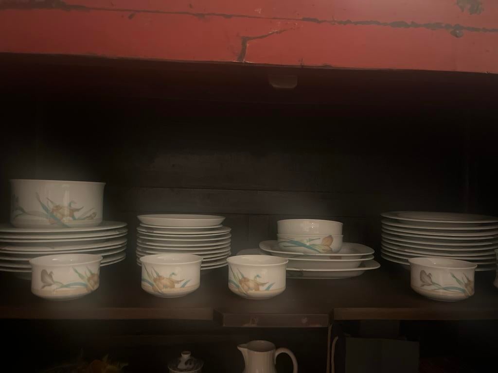 Serviesgoed Hutschenreuther bloemmotief ontwerper Leonard, Huis en Inrichting, Verzenden, Zo goed als nieuw, Bord(en), Overige stijlen