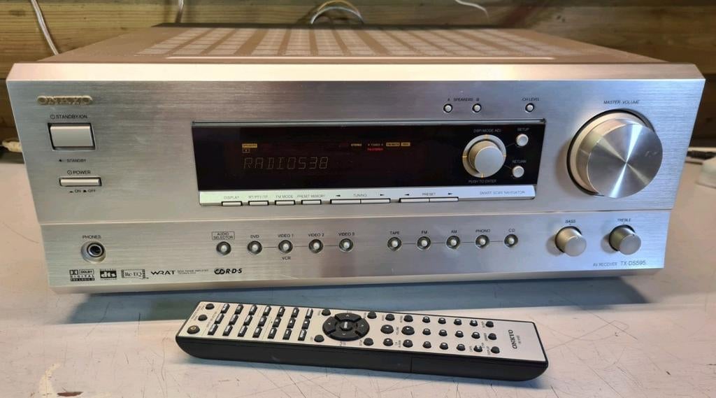 Onkyo receiver ts-dx595 + Afstandsbediening, Gebruikt, Ophalen of Verzenden, 60 tot 120 watt, Onkyo
