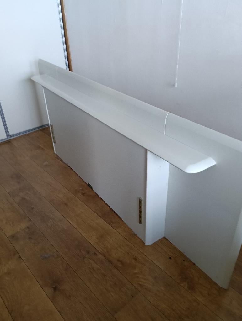 bed met ombouw, Huis en Inrichting, Slaapkamer | Bedden, Ophalen, Gebruikt, ., Wit