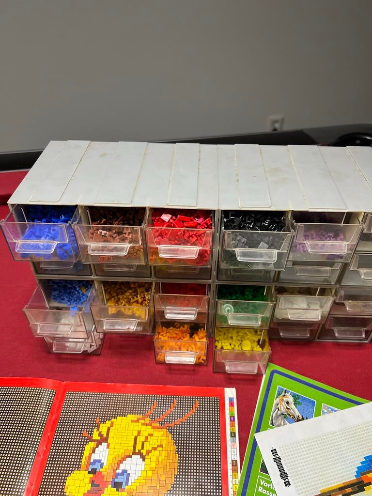 Ministeck met boekjes en voorbeelden, Hobby en Vrije tijd, Ministeck, Ophalen of Verzenden, Gebruikt, Voorbeeldboek