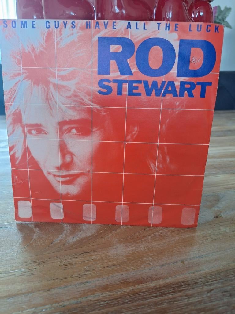 ROD STEWART,SOME GUYS HAVE ALL THE LUCK SINGLE, Ophalen of Verzenden, Gebruikt, Overige formaten, Poprock