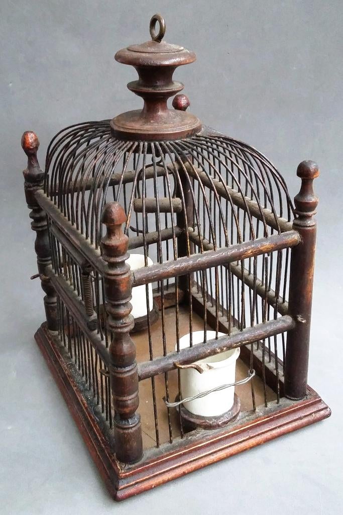 Om 1900 KLEIN Frans Vogelkooitje Vinkenkooitje Vogel Kooitje, Antiek en Kunst, Ophalen of Verzenden