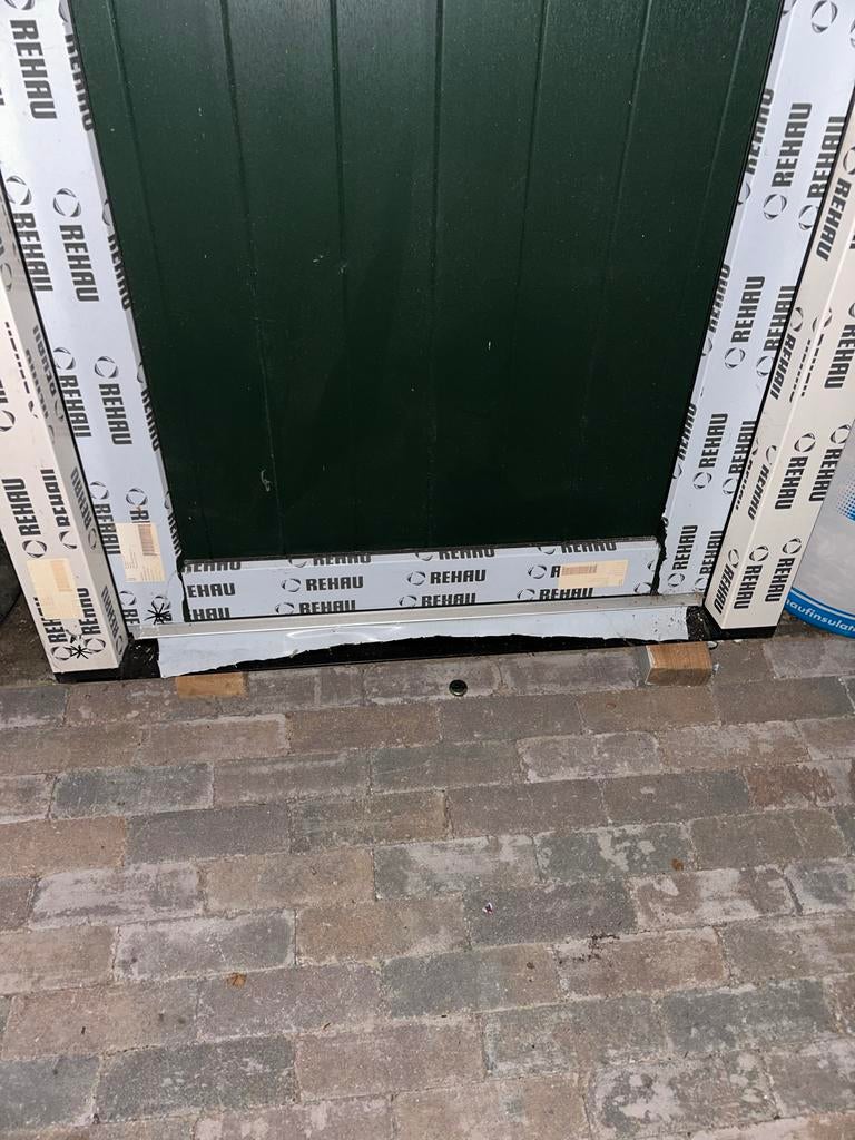 Kunststof deur rechtsdraaiend met hor, Kunststof, Gebruikt, 80 tot 100 cm, Hordeur