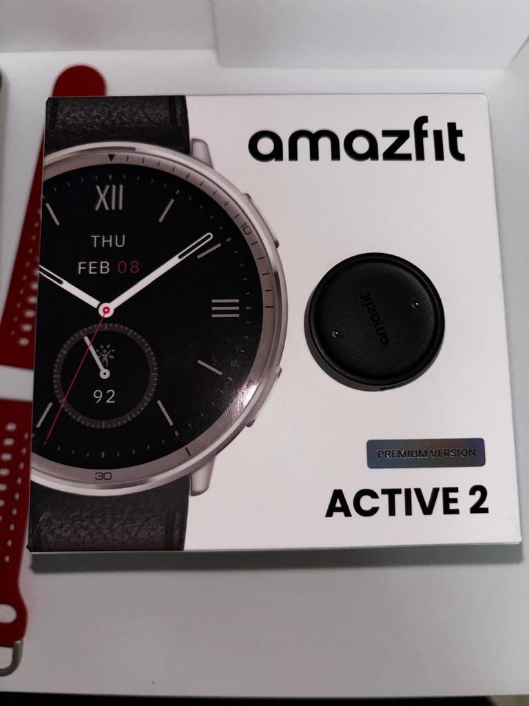 Amazfit Active 2 Premium - Zo goed als nieuw!, Sieraden, Tassen en Uiterlijk, Sporthorloges, Ophalen, Waterdicht, Afstand, Zo goed als nieuw