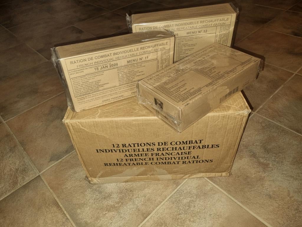 Frans Leger Rantsoen MRE 24 HR ( Nieuwe datums), Verzamelen, Militaria | Algemeen, Ophalen of Verzenden, Overige soorten, Overige gebieden