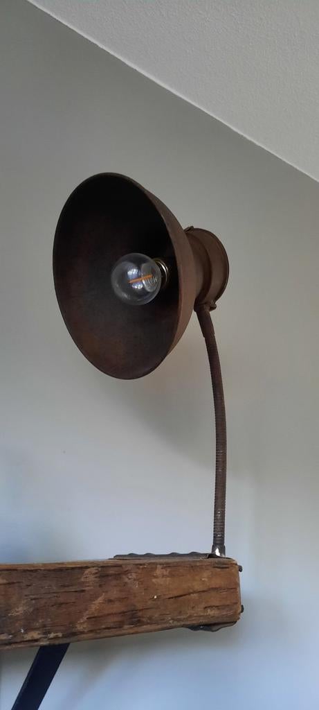 Klemlamp roestkleur, Ophalen of Verzenden, Zo goed als nieuw, Metaal