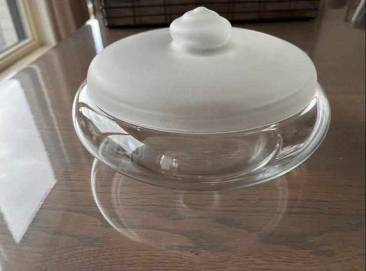 Vintage Glazen Koektrommel met Deksel, Huis en Inrichting, Keuken | Keukenbenodigdheden, Zo goed als nieuw, Ophalen of Verzenden