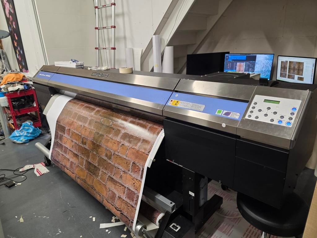 Roland XR640 Productieprinter met Media & lam machine, Ophalen