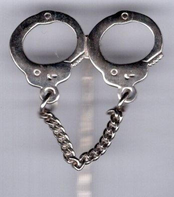 Handboeien zilverkleurig speldje ( B_219 ), Verzamelen, Speldjes, Pins en Buttons, Nieuw, Speldje of Pin, Merk, Verzenden