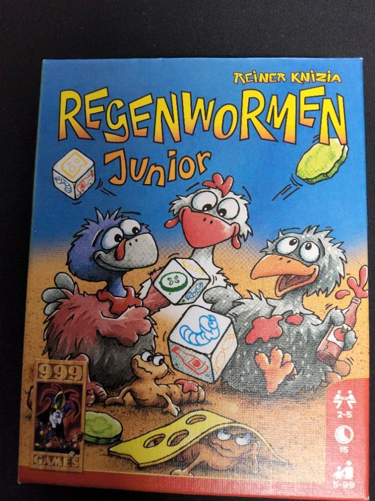 Regenwormen Junior spel, Hobby en Vrije tijd, Gezelschapsspellen | Kaartspellen, Vijf spelers of meer, Ophalen of Verzenden, Zo goed als nieuw