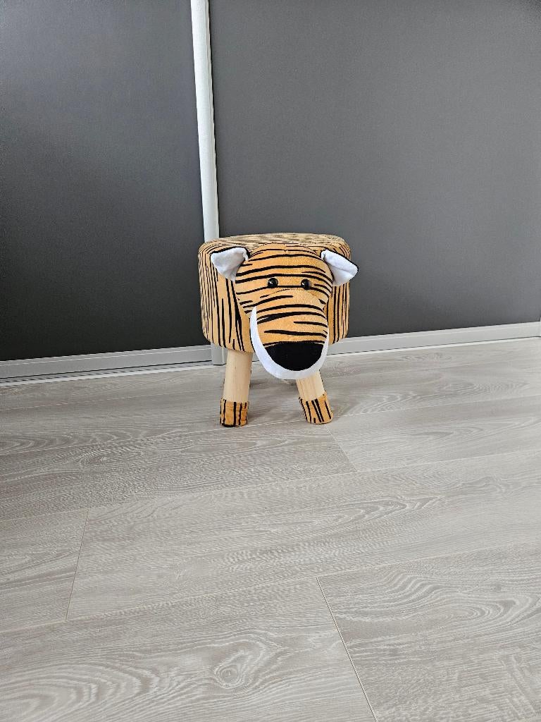 Krukje tijger - poef - jungle - 32 x 28 x 40 cm, Ophalen, Nieuw