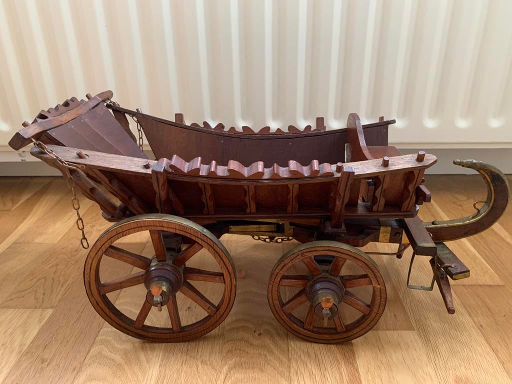 Miniatuur boerenkar, hand gemaakt, Ophalen, Zo goed als nieuw