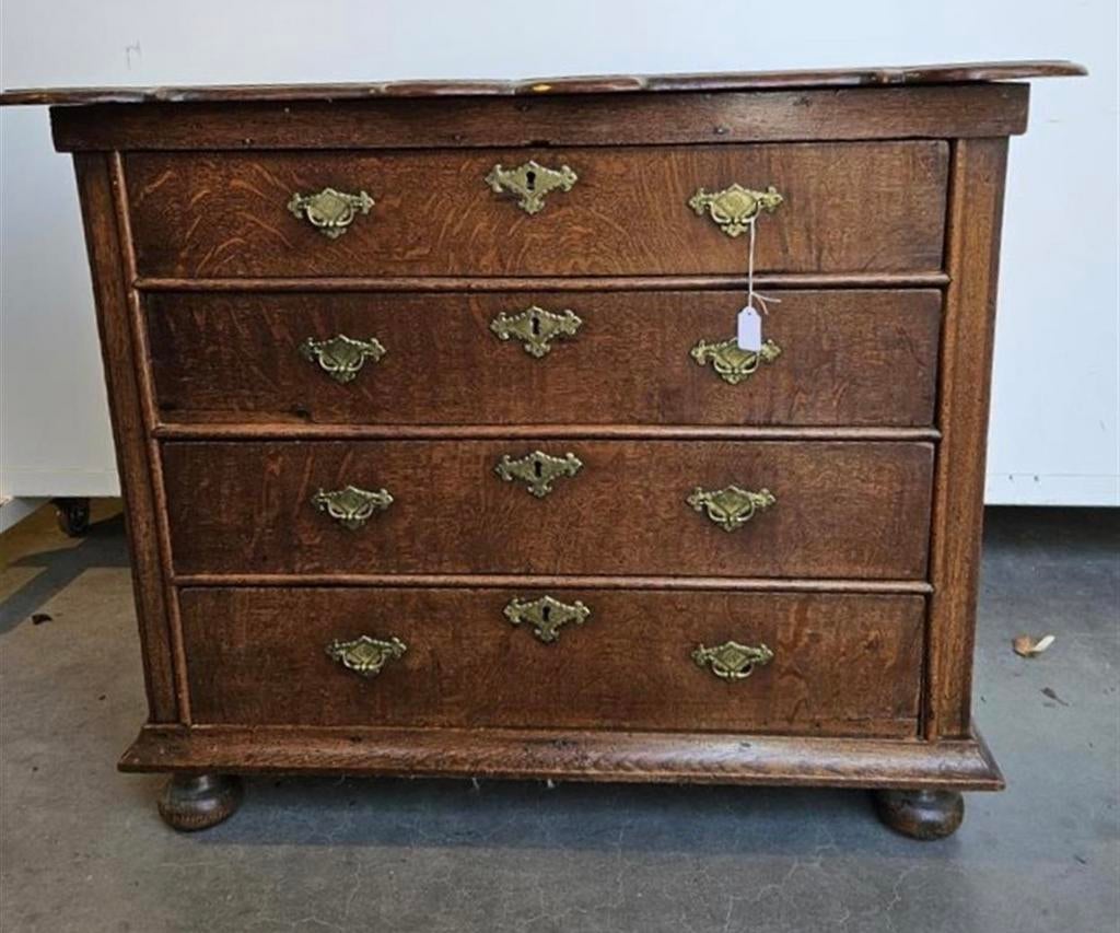 Eikenhouten commode / ladekast, Huis en Inrichting, Kasten | Ladekasten, Ophalen, 100 tot 150 cm, Zo goed als nieuw, 3 of 4 laden