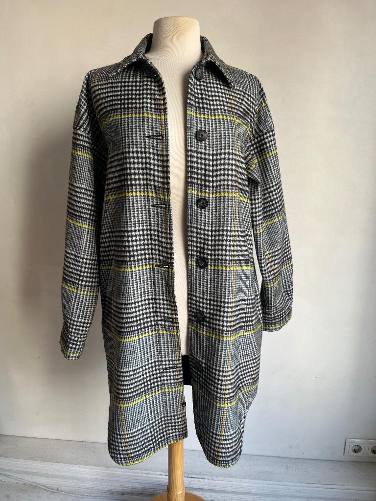 Beaumont jas blouse ruit grijs, Kleding | Dames, Jassen | Zomer, Verzenden, Beaumont, Zo goed als nieuw, Maat 36 (S)