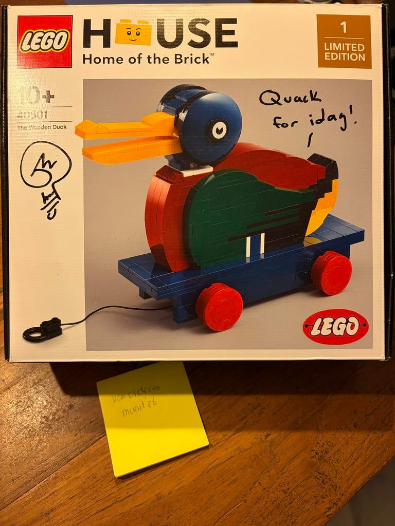 Lego The Wooden Duck 40501 gesigneerd, Kinderen en Baby's, Speelgoed | Duplo en Lego, Ophalen of Verzenden, Nieuw, Complete set