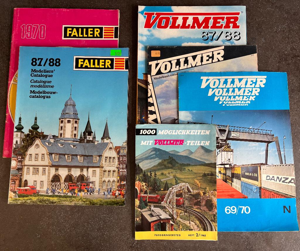 Catalogi modeltreinen Vollmer, Trix, Faller, RRivarossi, Gebruikt, Gelijkstroom of Wisselstroom, Trix, Boek, Tijdschrift of Catalogus
