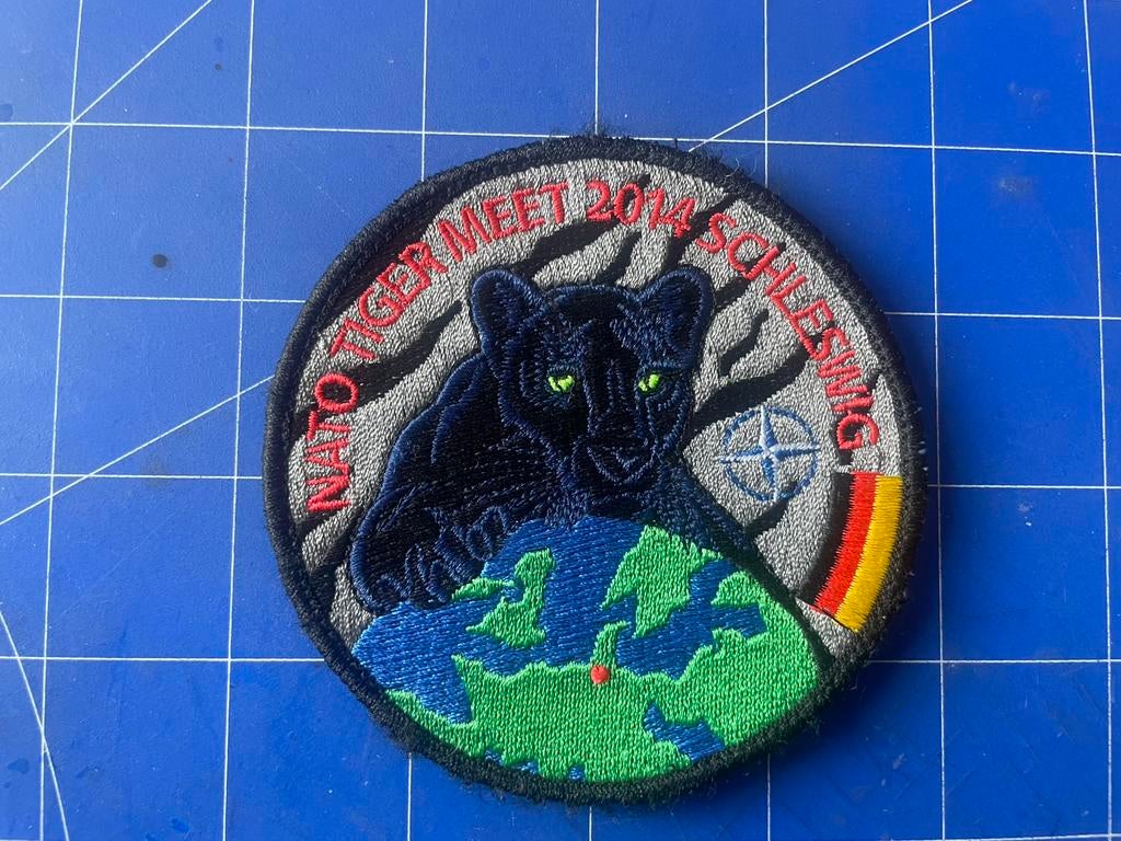 Stoffen patch Nato Tiger Meet NTM 2014 Schleswig, Verzamelen, Ophalen of Verzenden, Zo goed als nieuw, Patch, Badge of Embleem