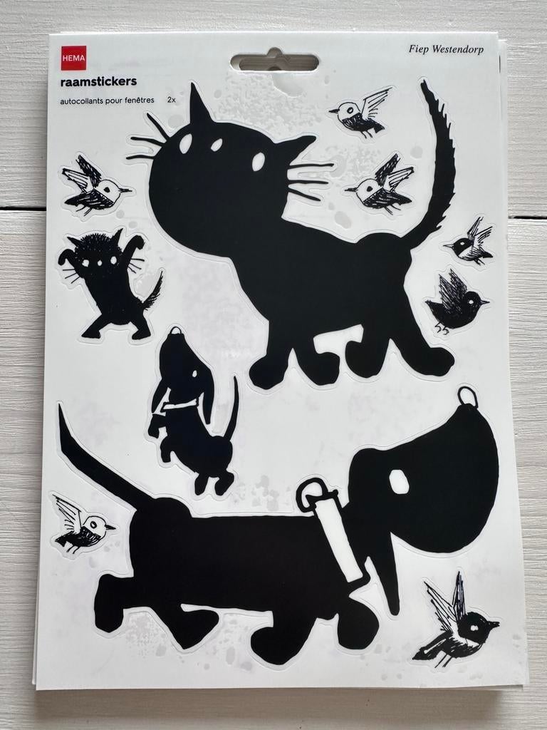 Nieuwe set raamstickers van Takkie en Siepie, Ophalen of Verzenden, Nieuw