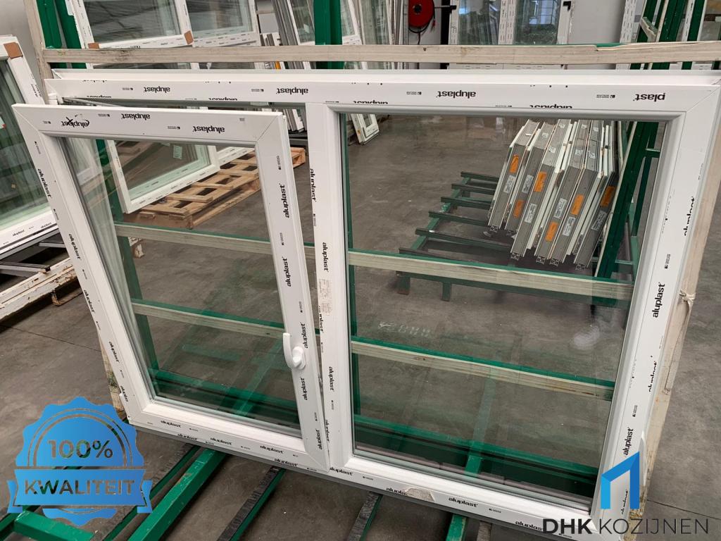 Kunststof Kozijn DK-V-DK 200x110 met aanslag - Op voorraad, Doe-het-zelf en Verbouw, Kozijnen en Schuifpuien, Niet ingevuld, Kunststof