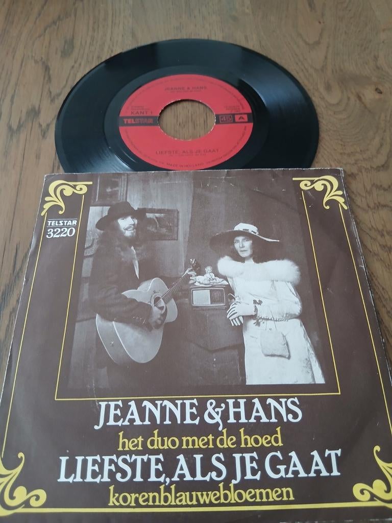 VINYL SINGLE  JEANNE & HANS  1980, Ophalen of Verzenden, Zo goed als nieuw, Overige formaten, Levenslied of Smartlap