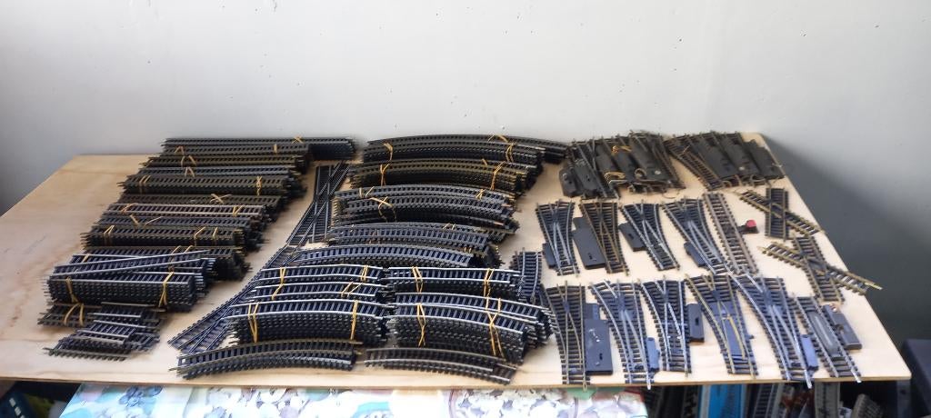 Diverse gelijkstroom rails, Gebruikt, Gelijkstroom, Fleischmann, Rails