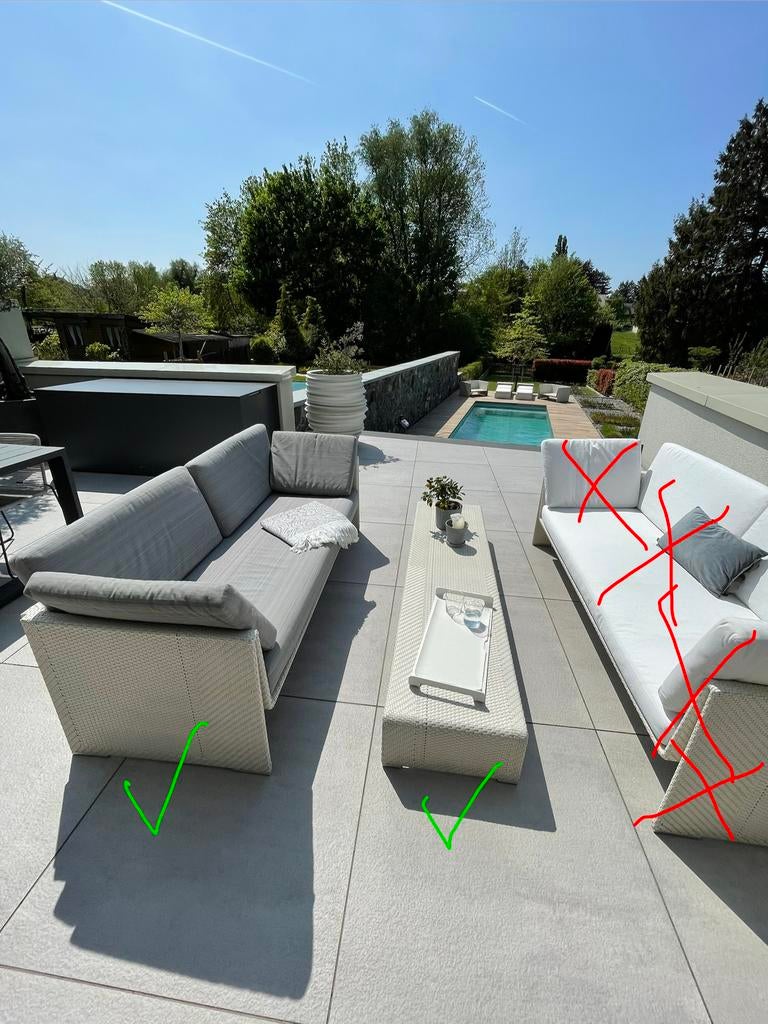 Dedon slimline gebruikt Lounge, Tuin en Terras, Ophalen, Kunststof, Gebruikt, 3 zitplaatsen