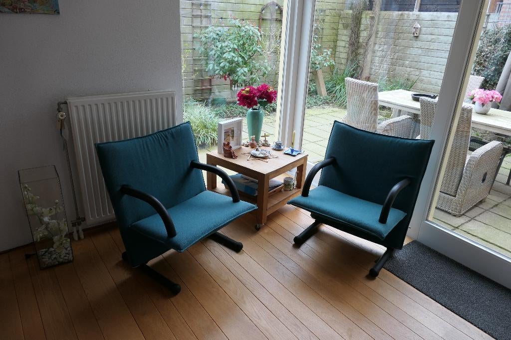 Set van 2 Arflex T‑Line fauteuils (Vintage, jaren ’80), Ophalen, Gebruikt, Minder dan 75 cm, Overige materialen