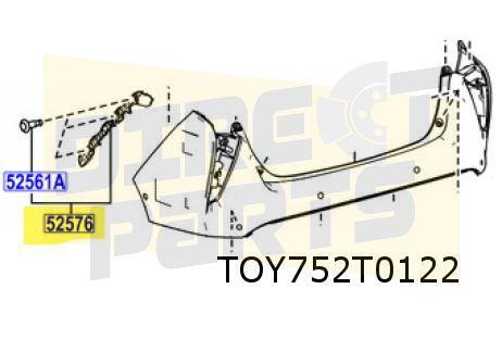 Toyota Prius 2/16- ( ZVW5) achterbumpersteun R buiten 525754, -, -, Nieuw, Ophalen of Verzenden