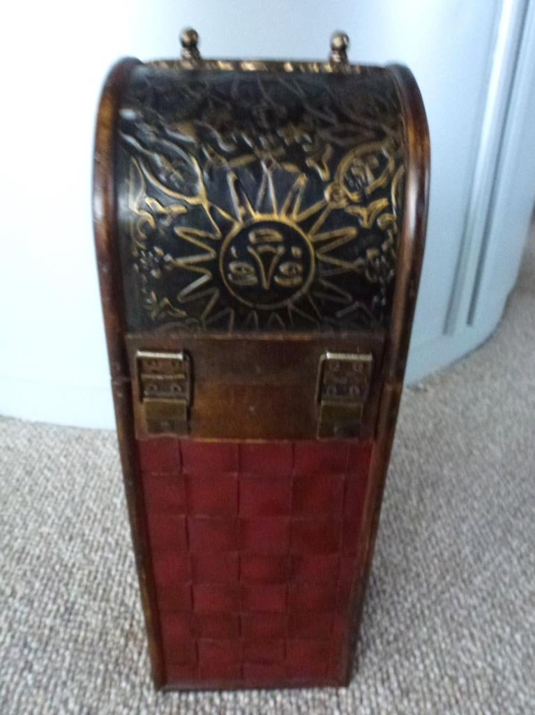 Vintage houten wijnkist, prachtig handwerk!, Ophalen of Verzenden, Zo goed als nieuw